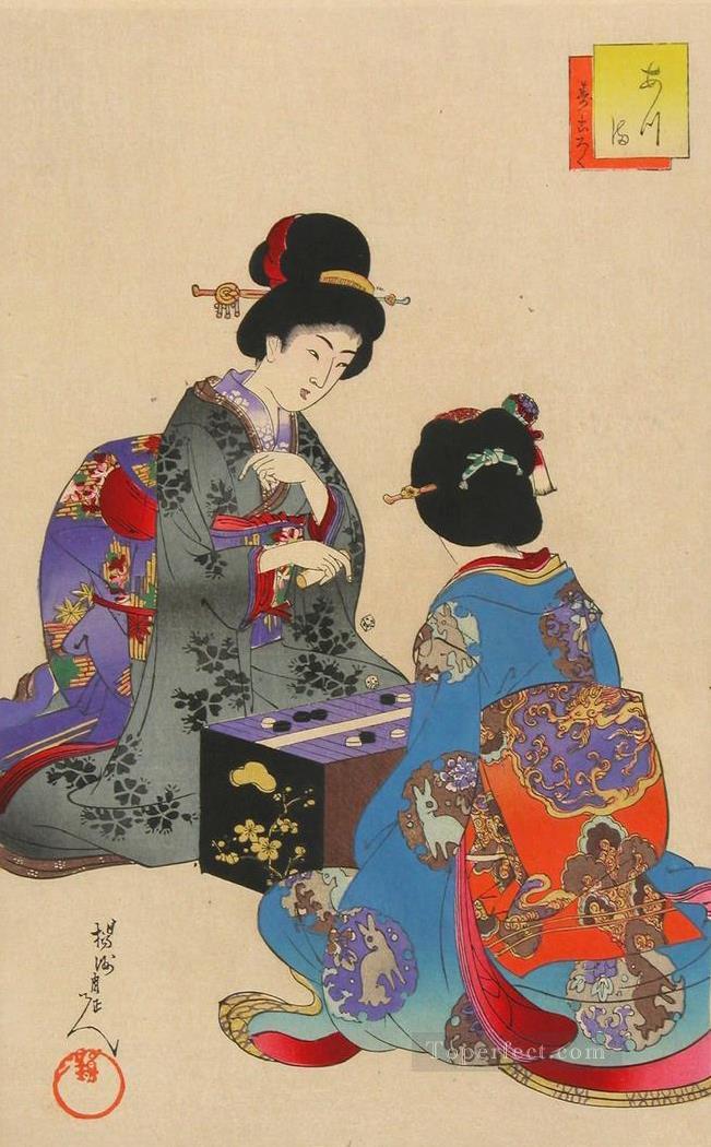 sugoroku game 1896 Toyohara Chikanobu bijin okubi e Oil Paintings